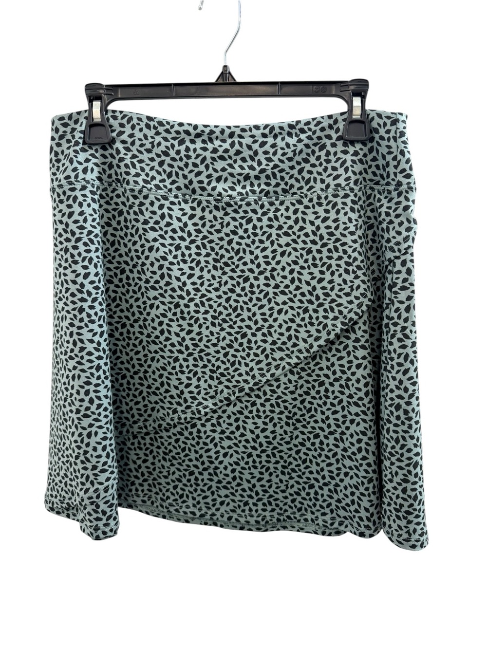 Asymmetrical Eddie Bauer Green Printed Wrap Skirt Large